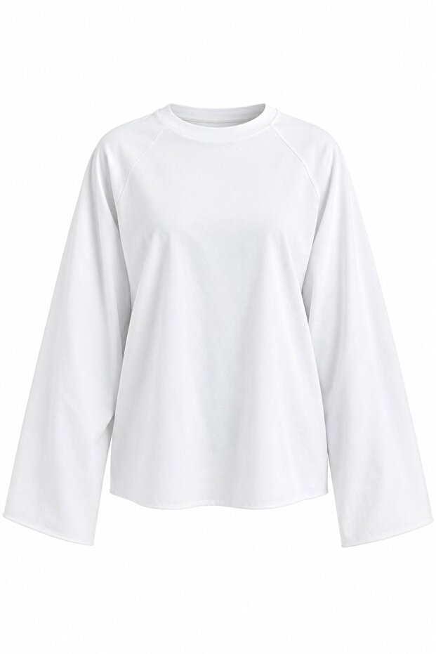 White Basic Oversize Tshirt - 2128