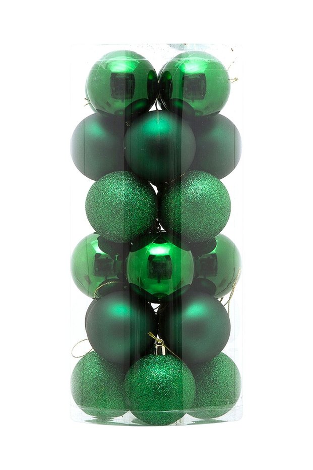 Snow angels 6 cm christmas ball 24-pack