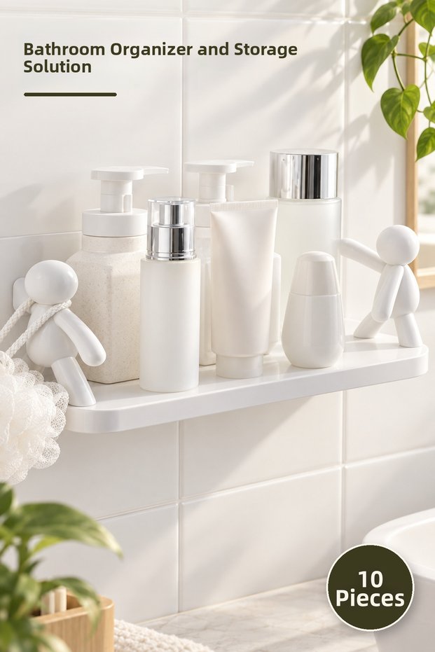 10 Shaped Bathroom Organizers – Bathroom Organizer and Storage Solution, Organizer, Bathroom Organizer