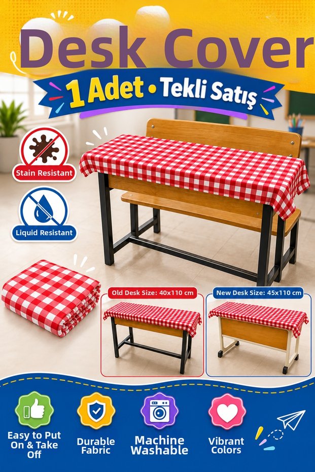 Single Duck Fabric Tablecloth – Available in Different Sizes and Colors, Stain-Resistant, Liquid-Repellent