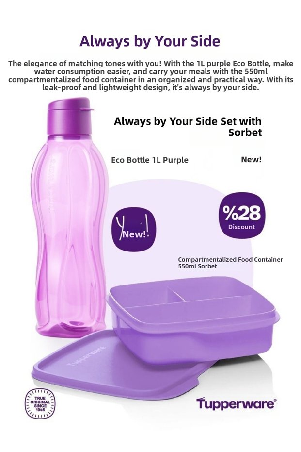 1 Lt and 550 ml Compartmentalized Feeding Container.