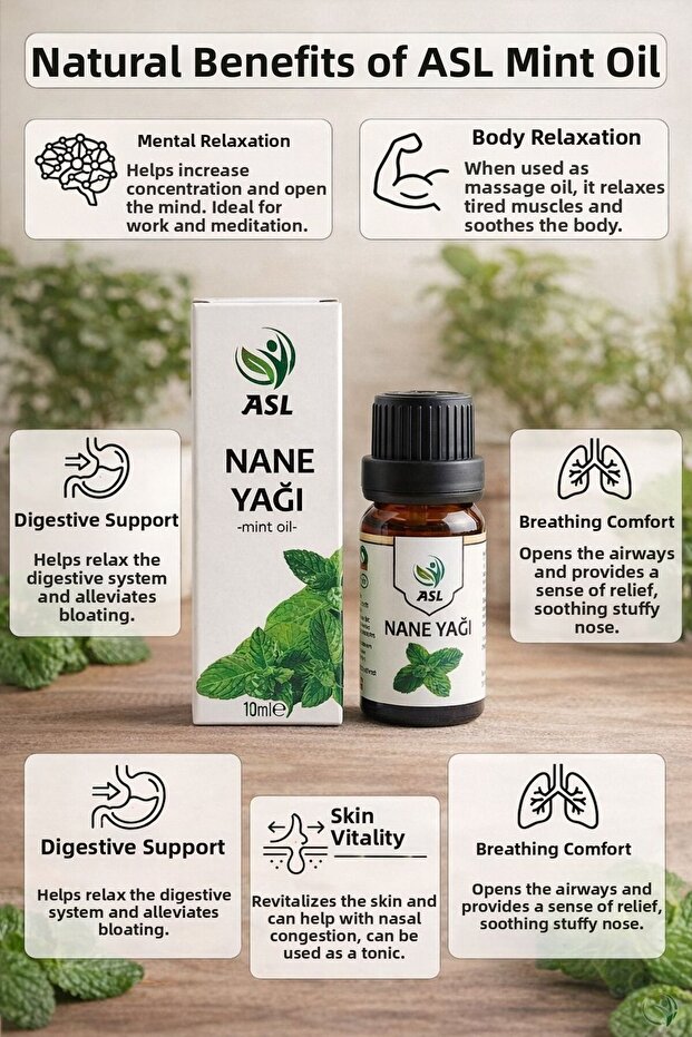 Peppermint Oil 10 ml – Refreshing and Multi-Purpose Natural Care Oil