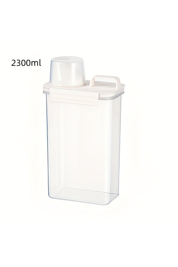 Transparent 2300ML 1 PC Washing Powder Storage Box, Household Large Capacity Storage Box, Sub Packag