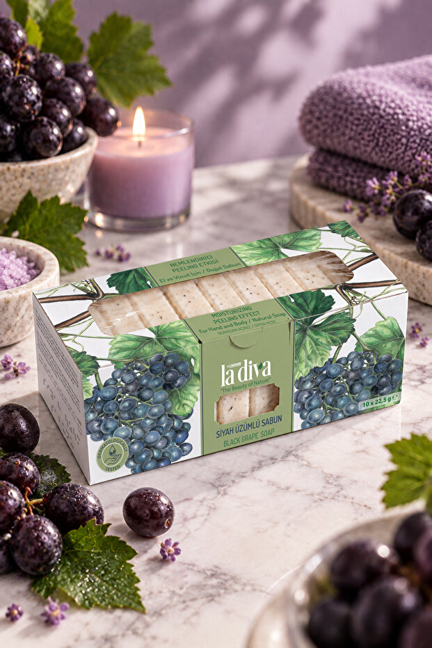 La Diva Natural Boutique Soap of Black Grapes 10X22.5 g
