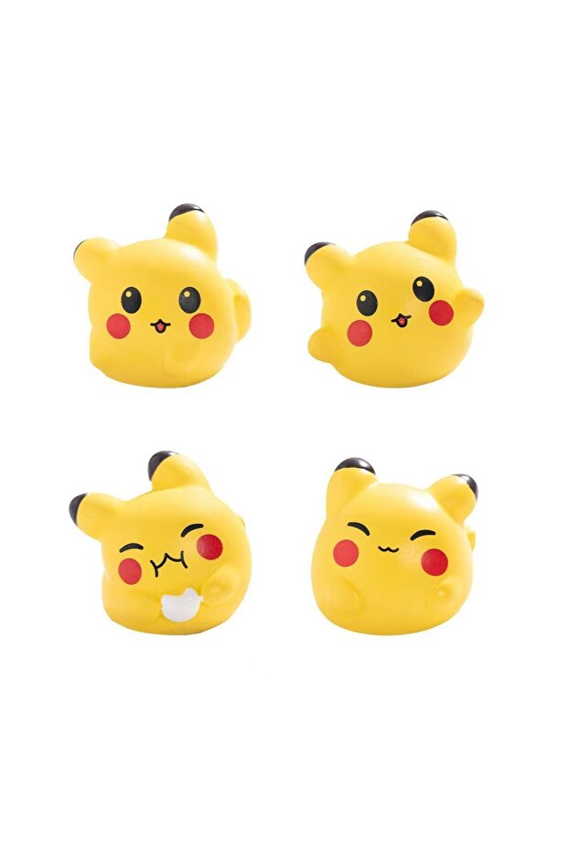 Bandai 2cm opp bag 4pcs pikachu Q.ver 4PCS/SET Pikachu Home Decoration Crafts Miniature Pocket Model