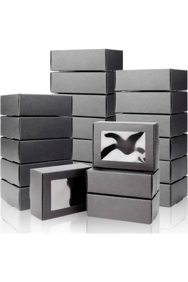 50pcs 8.5x6x3cm black 10/30/50 Pice Mini Soap Gift Packaging Box for Baking Candy Chocolate Packagin