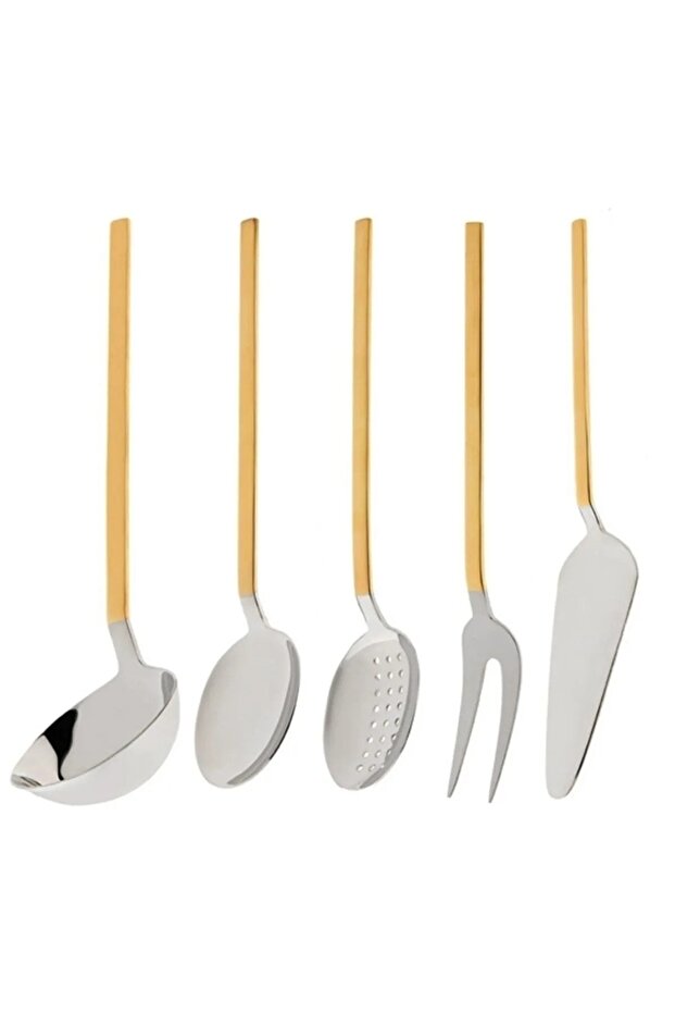 8100 5 Piece Gold Service Set