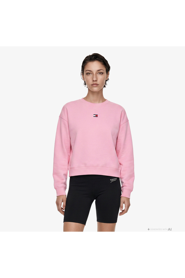 Badge Crew Women's Pink Sweatshirt