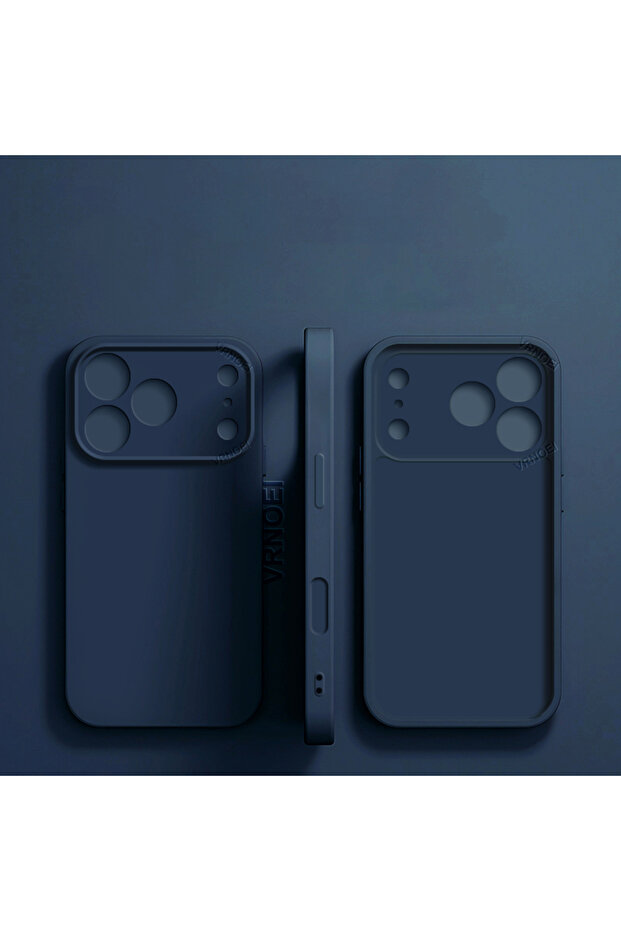 iPhone17 Pro Dark Blue New Lens protector Phone Case For iPhone 16 15 11 14 13 12 17 Pro Max Cases F
