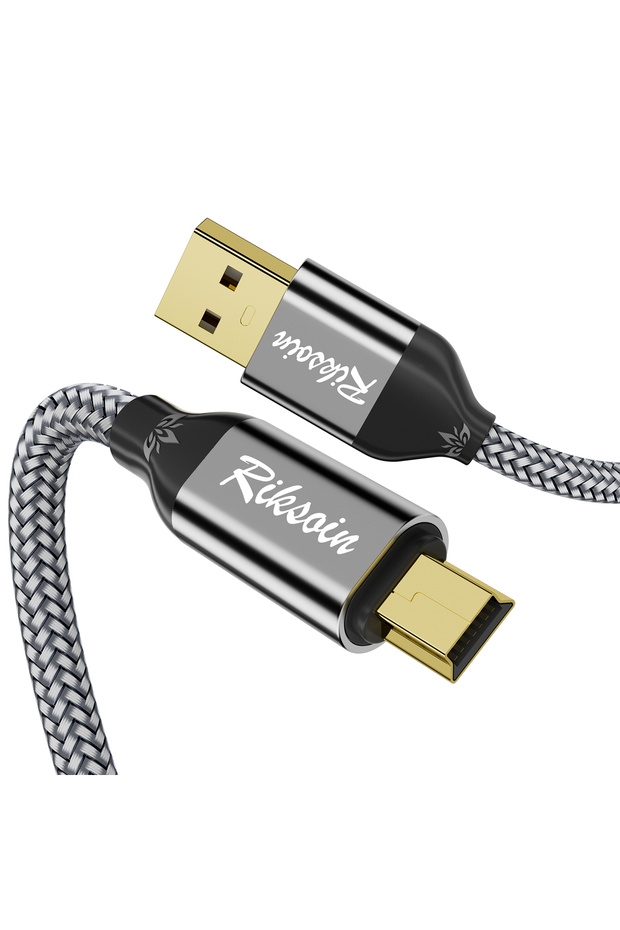 كابل شحن USB 2.0 بطول 3 متر من النوع A ذكر إلى Mini B متوافق مع كاميرا هيرو 3+، ووحدة تحكم بلايستيشن 3، والكاميرات الرقمية