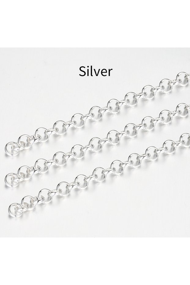 3.2mm width Silver Color-2Meters 2Meters Gold Color Round O Shape Necklace Bracelet Accessories 3.2/