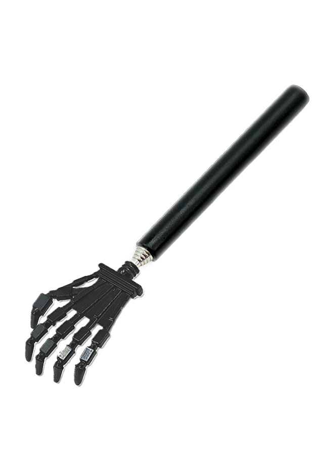 DUTRIEUX black Extra-Long Telescopic Back Scratcher Stainless Steel Hand Massager with Non-Slip Rubb