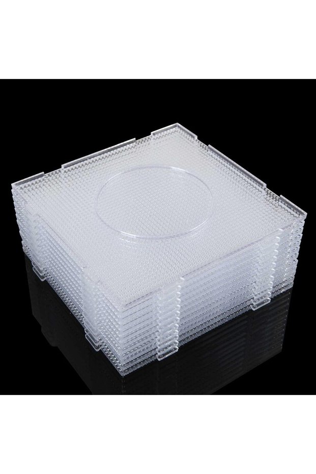 2.6mm 12pcs 1/4/12PCS Mini Fuse Beads Pegboards 2.6mm Plastic Perler Bead Pegboard Square Board Lar