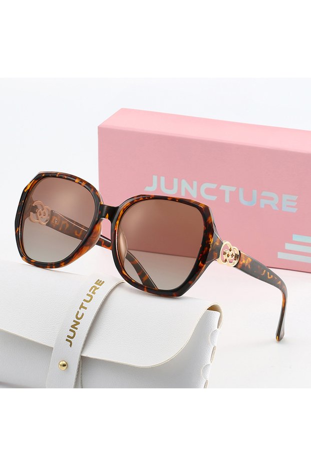 FQP2586-C4-JCCASE JUNCTURE Polarized Women Sunglasses Fashion Cat Eye Sun Glasses Big Frame Purple G
