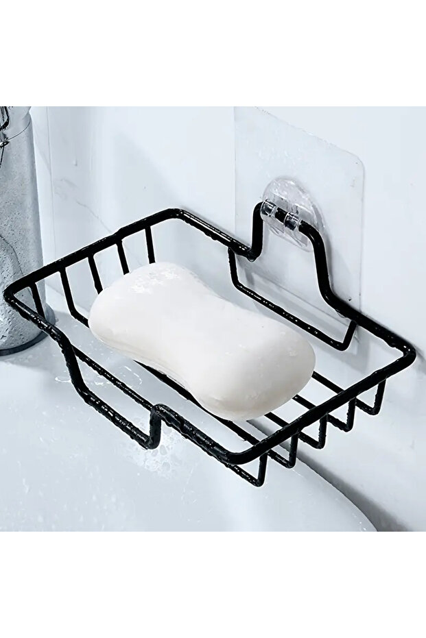 1pc Stainless Steel Soap Dish – Wall-Mounted, No Drill, Holds 2 Soap Bars, Drain Holes, Bathroom Dec
