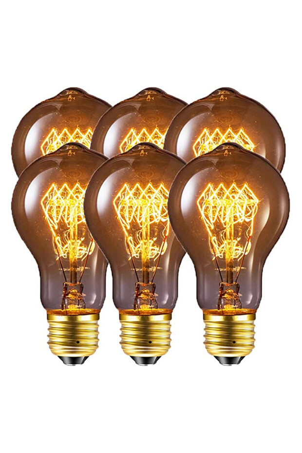 60w Yes 220-240V 6pcs/lot Dimmable 60W Retro 40W E27 A60 Warm White Color A19 Incandescent Vintage E