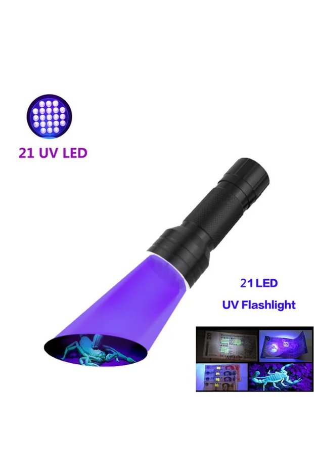 21LED 9/12/21/51 LED Protable UV Flashlight Black Light Ultraviolet Torch Blacklight Detector for Do