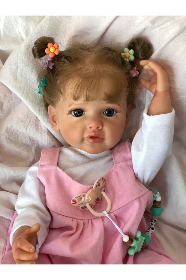 55cm 55CM Full Body Silicone Waterproof Reborn Toddler Girl Doll Princess Betty Lifelike Soft Touch
