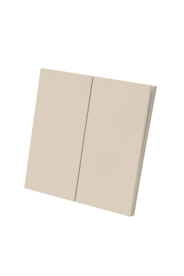 2 Gang 1 Way Switch Skin Sensation Button Light Switch On/Off EU Standard AC Flame Retardant Classic