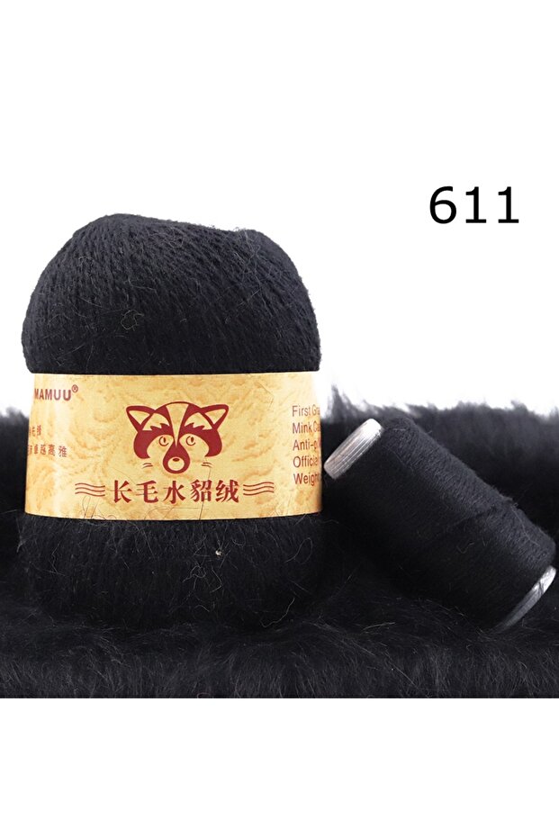 611 50+20g Extra Soft Plush Mink Hair Yarn Premium Hand Knitting Crochet Thread For Scarf Vest Hat L