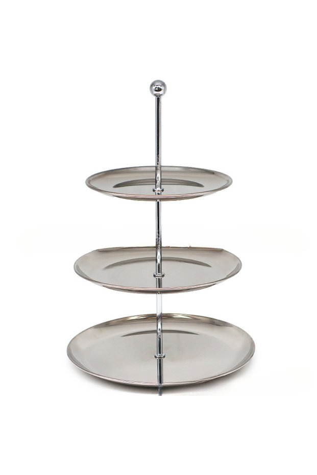 Three layers Stainless Steel Organizer Tray for Jewelry Keys Cakes Multi Layer Display Plate Home St
