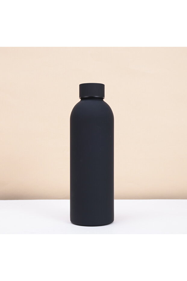 500ml Black 500ml Insulated Bottle Solid Color 304 Stainless Steel Jug with Lid Large Capacity Ice C