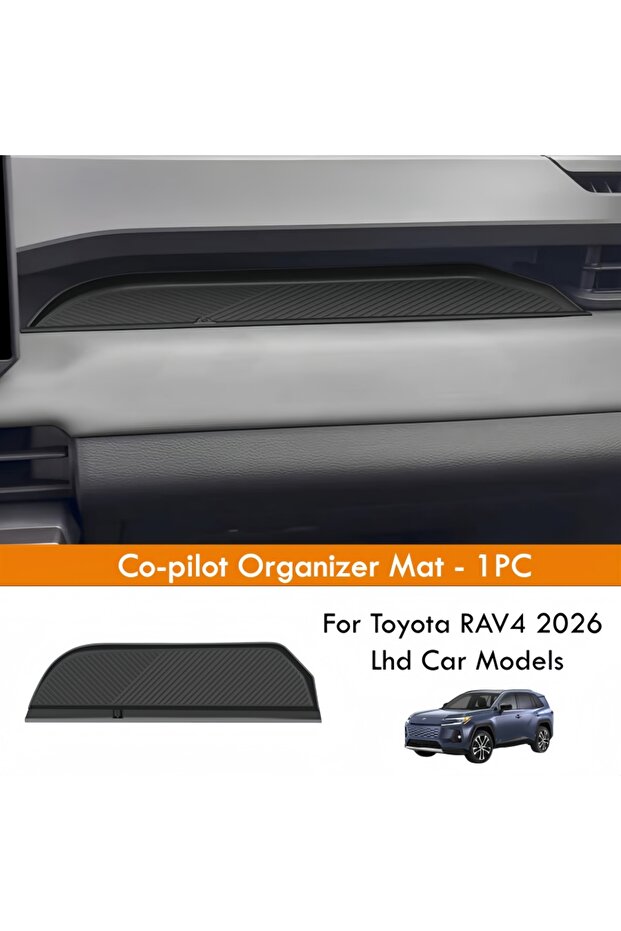 1PC Copilot Mat Wireless Charging Non-slip Mat For Toyota RAV4 2026 Lhd Car Center Console Storage P