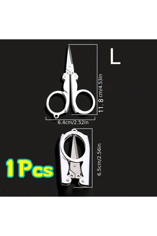 L 1Pcs Steel Folding Scissors Travel Scissors Sewing Scissors Portable Mini Scissors Paper Scissors