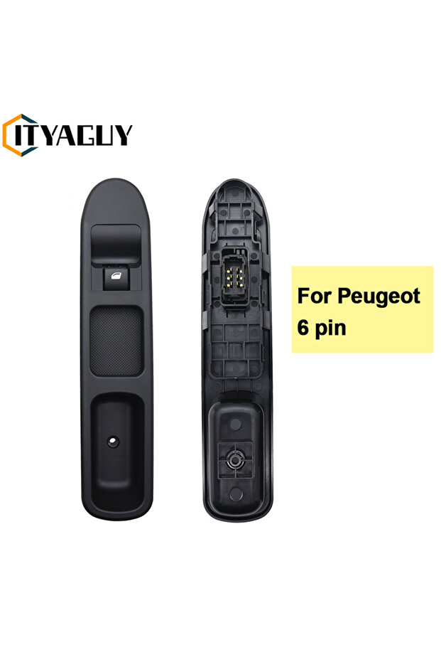 6490HQ 6554QK Uint Front Passenger Side 6 Pin Electric Window Switch For Peugeot 207 6554.QK