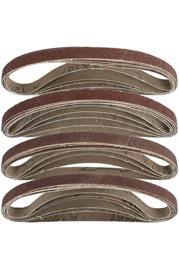 20PCS 20Pcs 13 x 457mm Aluminum Oxide Sanding Belts 40/60/80/120Grit Sander Abrasive Belt for Sandin