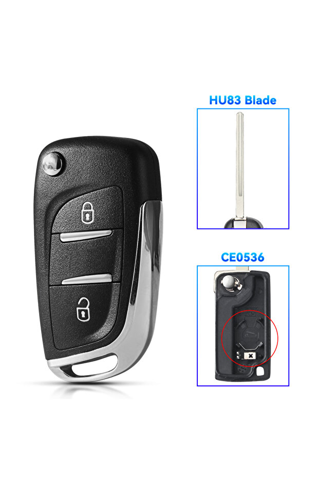 2 BT HU83 CE0536 KEYYOU 1PCS CE0523 CE0536 Modified Car Key For Citroen C2 C4 C5 Berlingo Xsara Pica