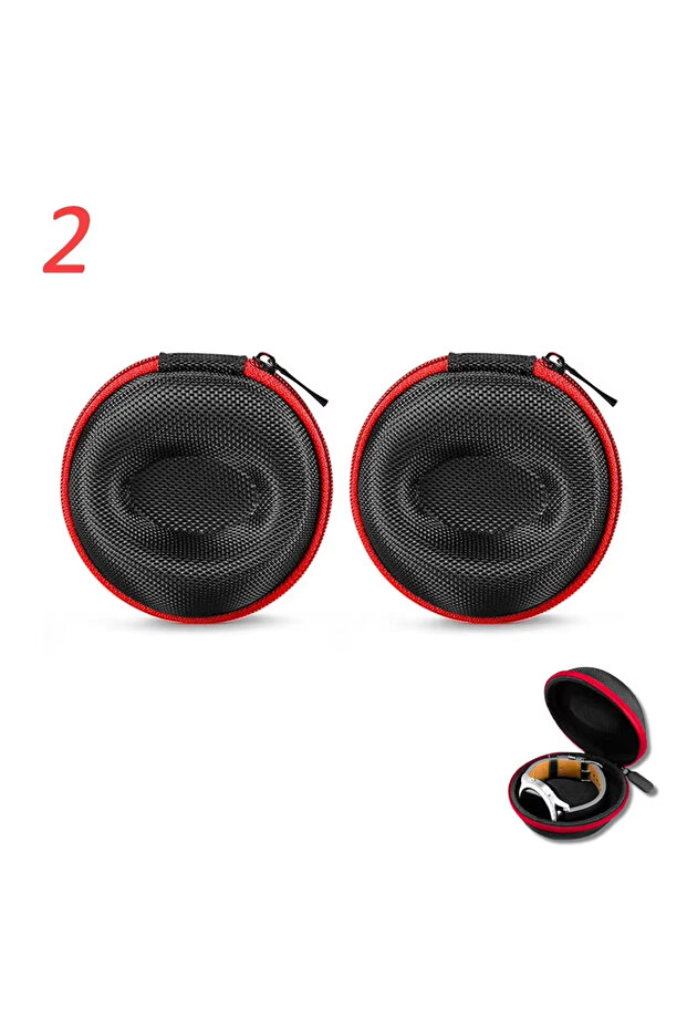 Black Red 2Pcs 1-2Pc Travel Case Portable Storage Box For Single Watch Shock And Impact-resistant Fo
