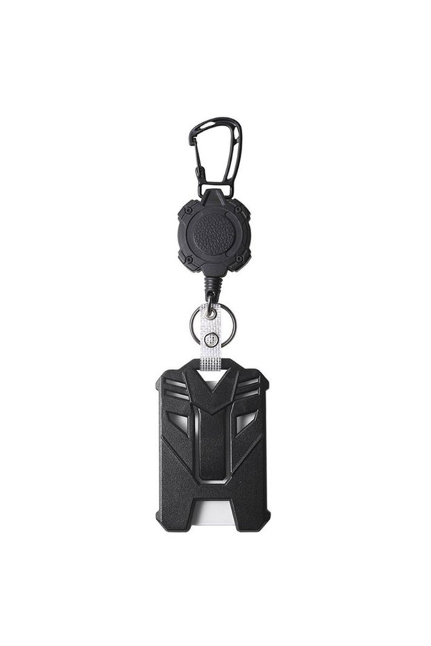 D New Heavy Duty Retractable Pull Badges ID Reel Carabiner Key Chain Buckle Key Holder Outdoor Keych