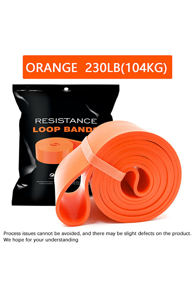 Orange 20~230lbs Heavy-Duty Resistance Band Agility Training Workout Gym Equipment Yoga Pilates Acce