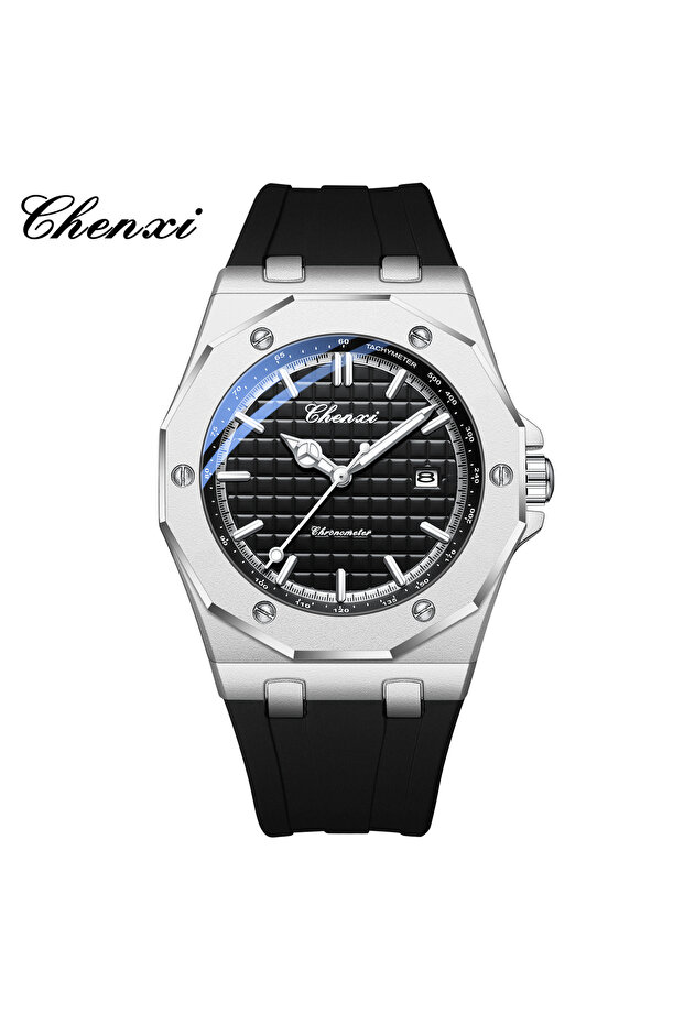 A CHENXI 8268 Men's Luxury Watch Top Brand Compact Silicone Waterproof Calendar Night Light Men's Te
