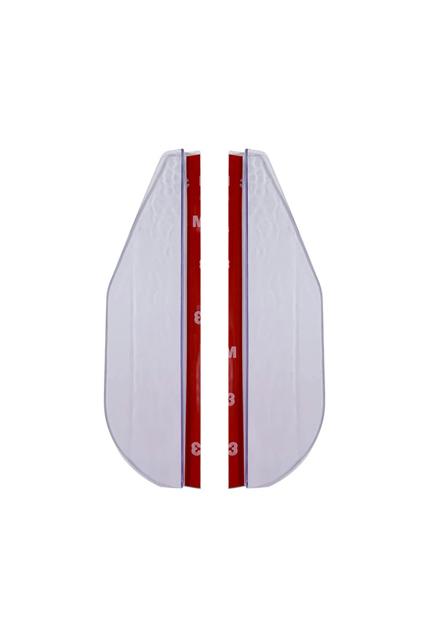 2PCS White 2PCS Car Rearview Mirror Rain Eyebrow Carbon Fiber Rain Shield Sun Shade Clear Vision Pro