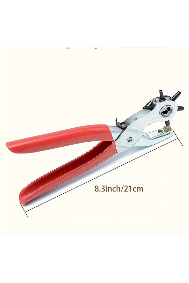 1pc Belt Punch Pliers Leather Belt Hole Eyelet Puncher Revolve Sewing Machine Bag Tool Watchband Str