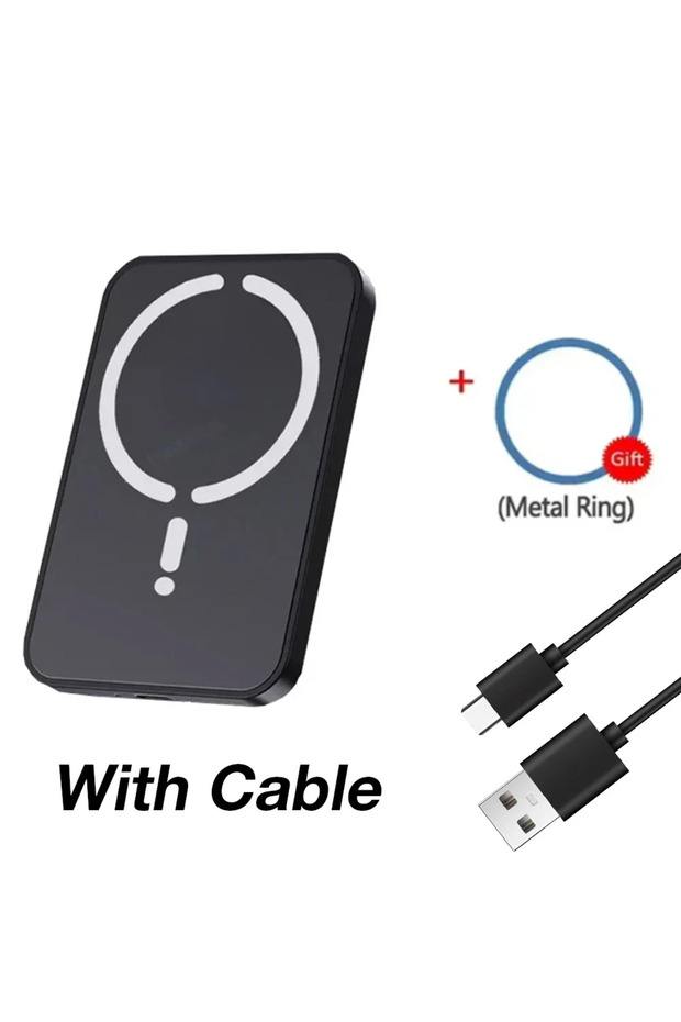 VIKEFON Black With Cable Car Air Vent Magnetic GPS Phone Holder Stand Wireless Charger For Magsafe i