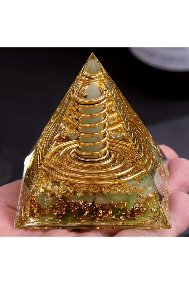 1pc 1pc Orgone Pyramid, Green Aventurine Pyramid, Energy Pyramid, Office and Home Decor, Creative Gi