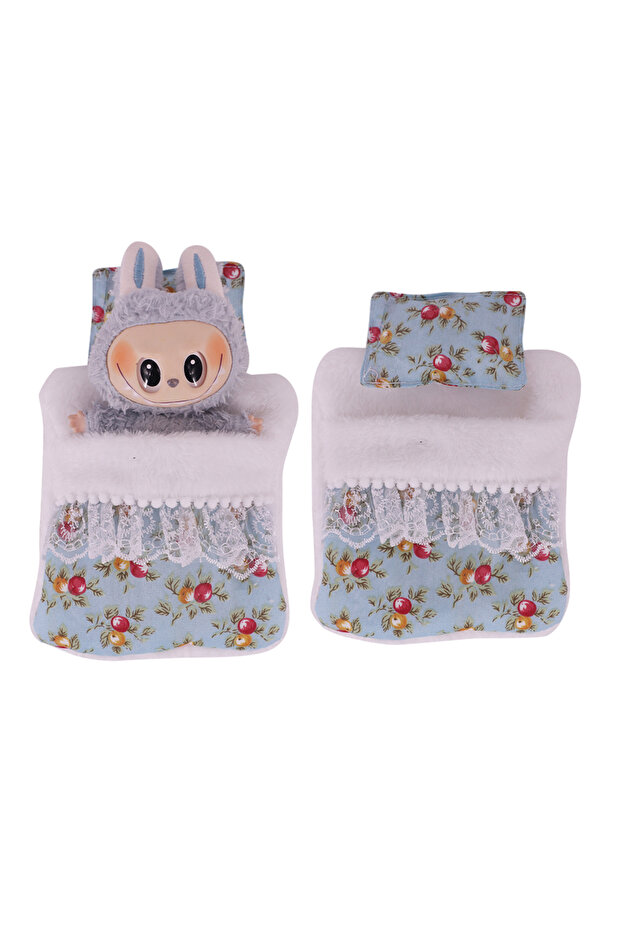 xm2445 15-17CM Labubu Accessories Sleeping Bag Bed Cute Comfortable Floral Print Sleep Tool Indie Po