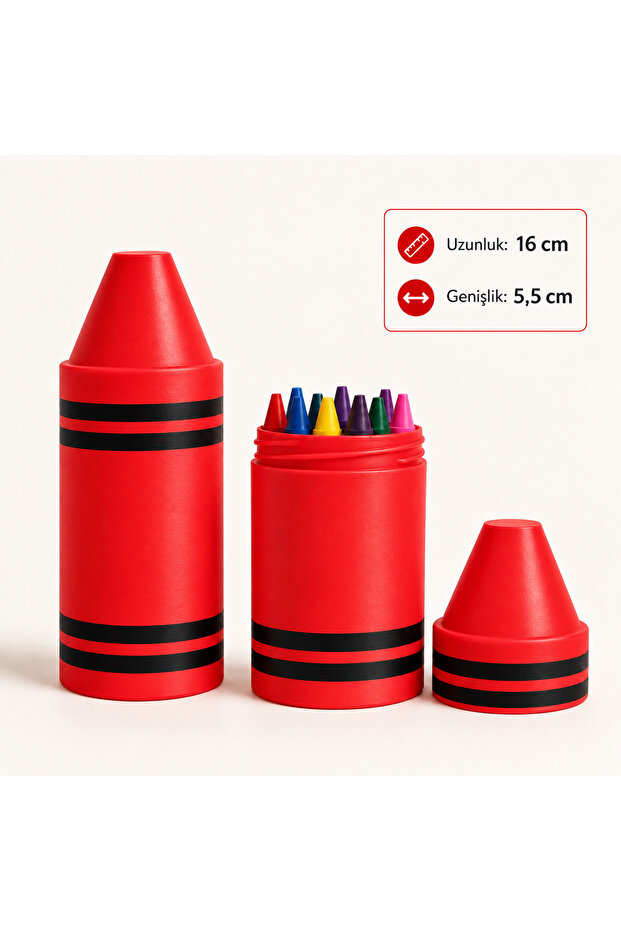 Paint Pen Designed Pen Case 3D Printing Cover Desktop Pen Holder 16 cm Red