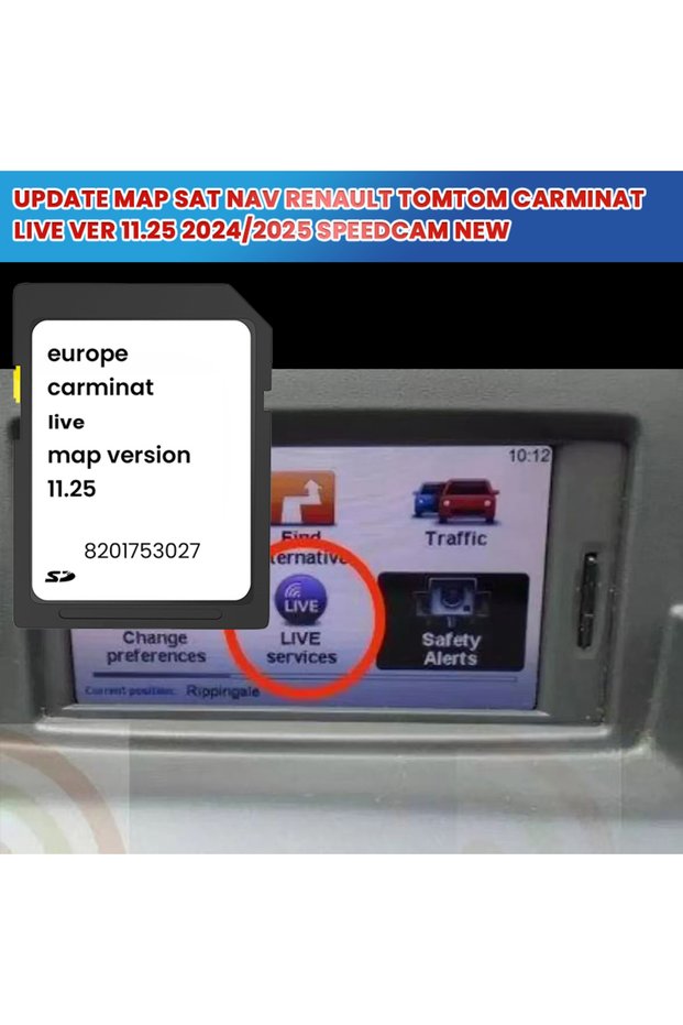 UPDATE MAP SAT NAV RENAULT TOMTOM CARMINAT LIVE Ver 11.25 2024/2025 SPEEDCAM NEW