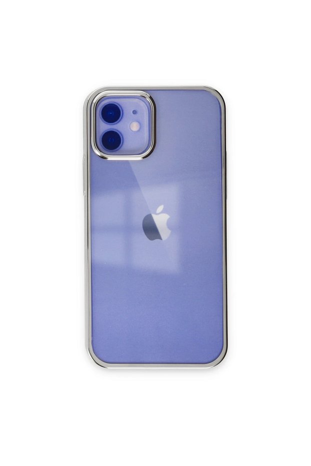 غطاء سيليكون لـ Apple iPhone 12 - فضي