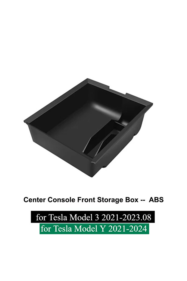 Front ABS For Tesla Model Y 3 Center Console Storage Organizer Box Tray Armrest Hidden Box Bins Cup