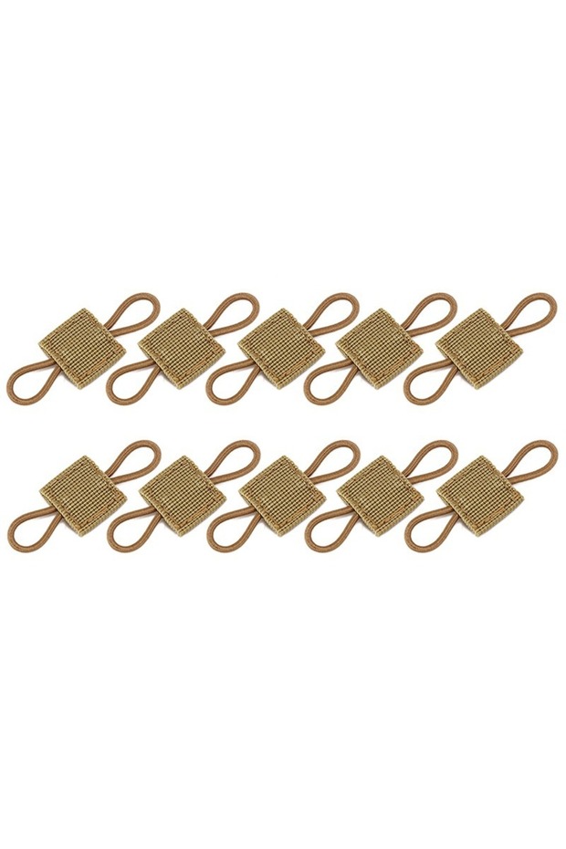 DE 10pcs MOLLE Elastic Nylon Webbing Ribbon Buckle Outdoor Hiking Hunting Backpack Vest PTT Antenna