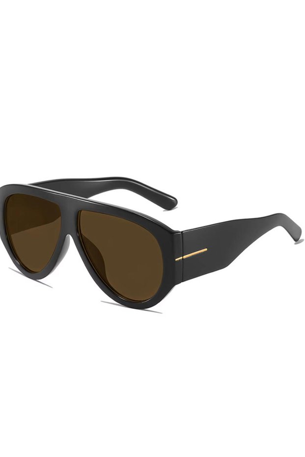 1 Luxury Brand Retro Big Frame Oval Women Sunglasses Black Tea Color Square Pilot Shades UV400 Cool