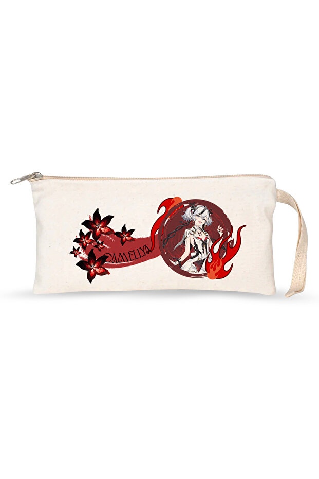 Wuthering Waves Camellya Double Printed Laminated Raw Fabric Pen Holder – 21×10 cm