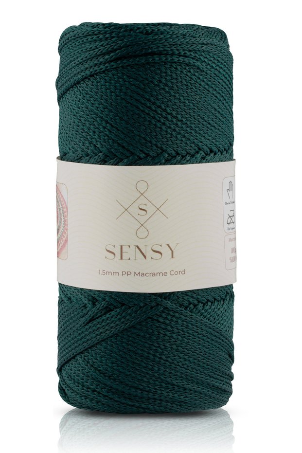 1.5 Mm - 100 gr Polyester Macrame Thread Green 150 M Polyester Macrame Thread Suppla Rope And Bag Thread
