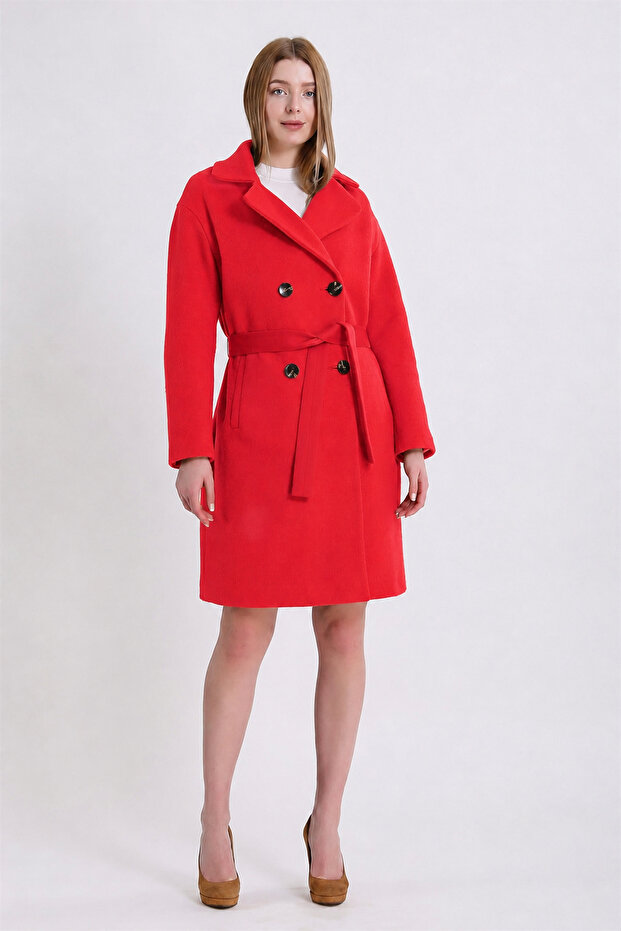 Pomegranate Flower Cashmere Coat
