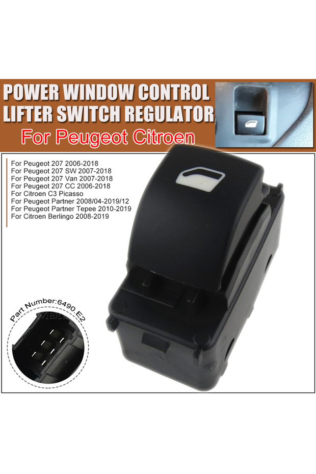 Window Regulator Switch Button For Peugeot Partner Tepee 207 Citroen Berlingo 6554.QK 6554QK 6490.E2